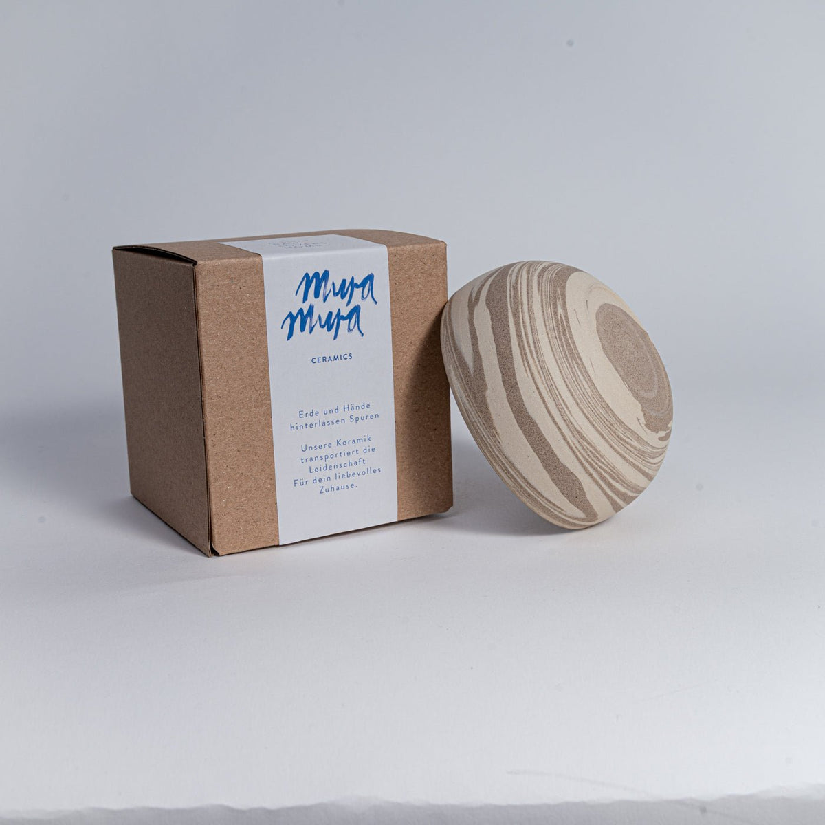KUMO Cappuccino mixed clay | handgemachte Tasse- Mura Mura Ceramics